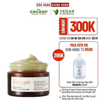 Mặt nạ bí đao the cocoon 30ml da dầu và mụn ẩn