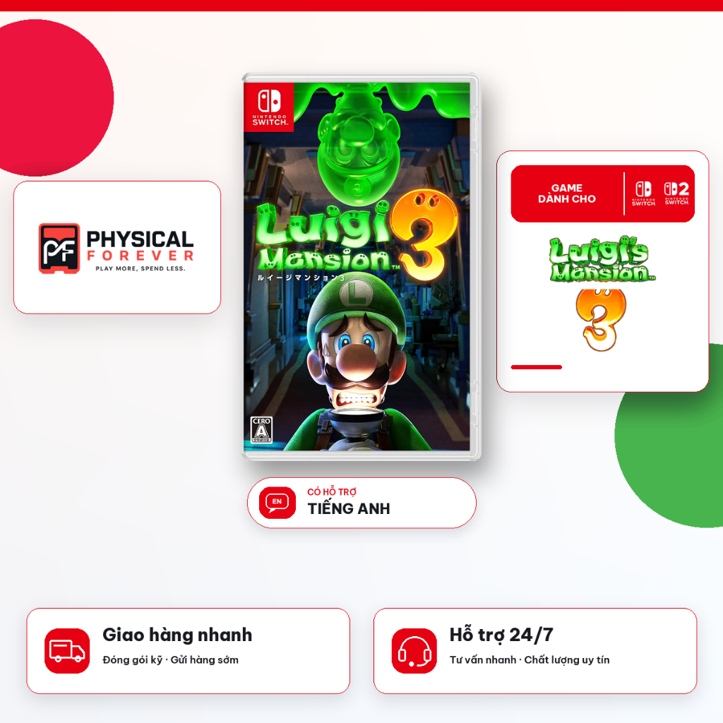 Băng Game Luigi's Mansion 3 Nintendo Switch