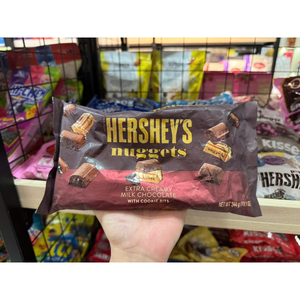 🍫🍪🍨SOCOLA ĐẬM KEM SỮA NHÂN OREO HERSHEY'S NUGGETS EXTRA CREAMY MILK CHOCOLATE WITH COOKIE BITS 344G