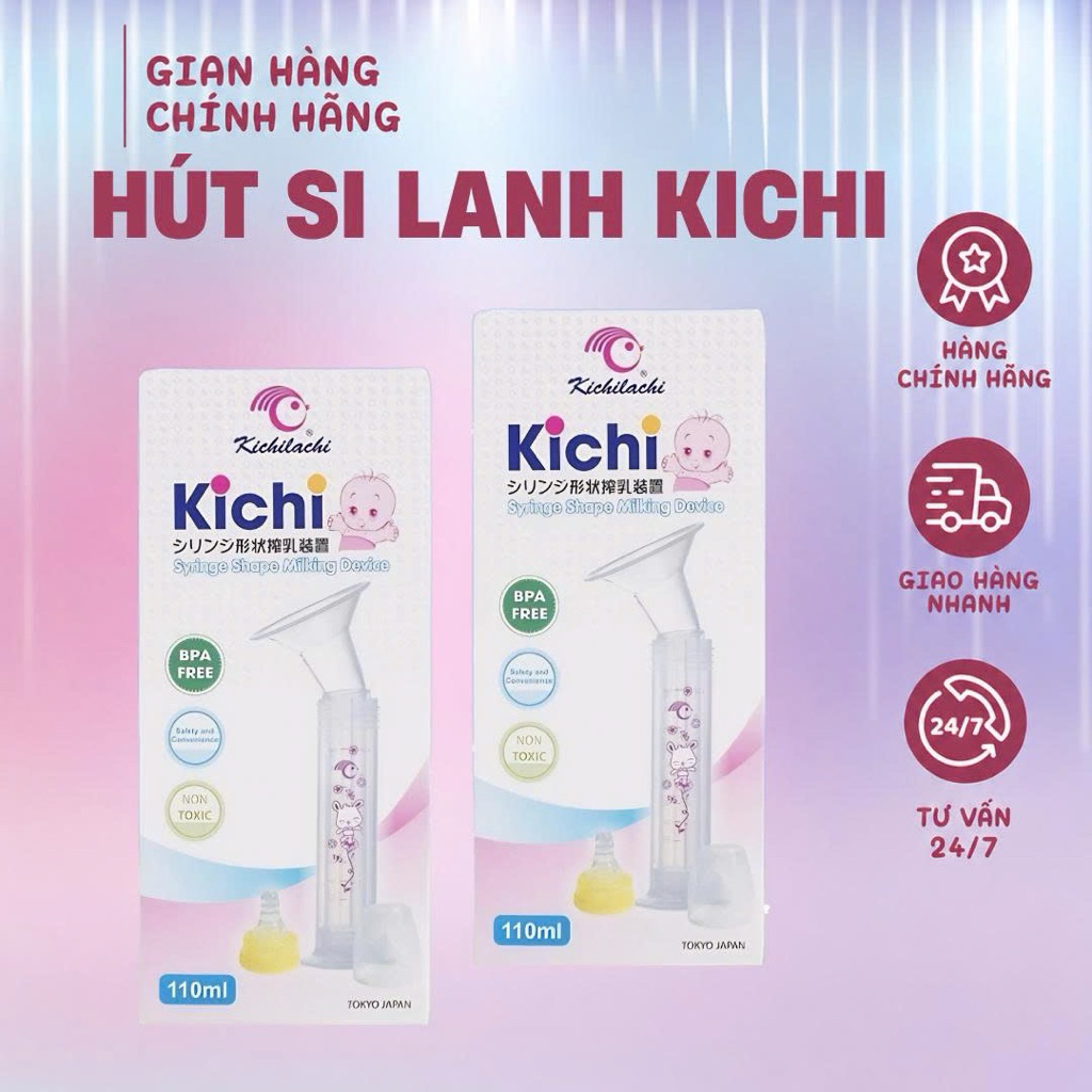 Dụng cụ hút sữa xi lanh xilanh cầm tay cho mẹ 100ml KICHILACHI KICHI
