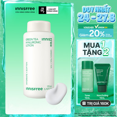 Nước cân bằng trà xanh INNISFREE Green Tea Hyaluronic Skin 170ml