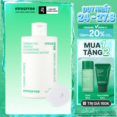 Nước tẩy trang dưỡng ẩm Innisfree Green Tea Amino Cleansing Water 320ml