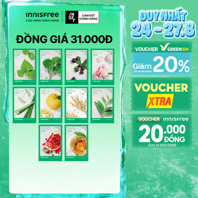 Mặt nạ giấy dưỡng da Hàn Quốc innisfree My Real Squeeze Mask 22ml