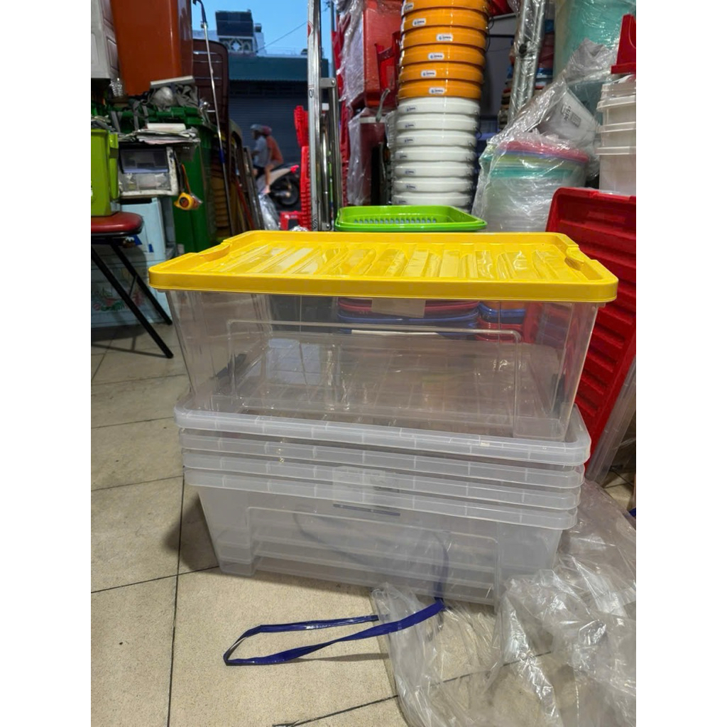Thùng nhựa chữ nhật trong suốt 30 lít,  thùng nhựa chữ nhật 15 lít , thùng nhựa chữ nhật 10 lít / 15