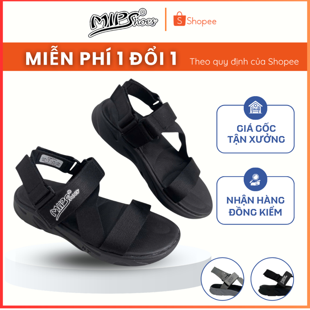 Sandal Nam Nữ Siêu Nhẹ Cao 4cm Tôn Dáng, Giày Dép Sandal Quai Chéo Đế Dép Êm Đàn Hồi MIPSHOES M8A3