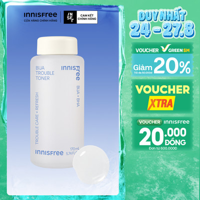 Nước cân bằng dành cho da mụn Innisfree Bija Trouble Toner 170ml