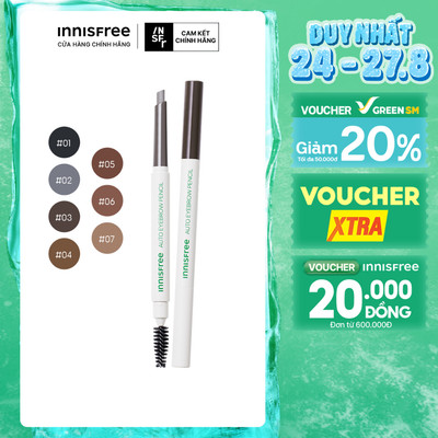 Chì kẻ chân mày innisfree Auto Eyebrow Pencil 0.3g