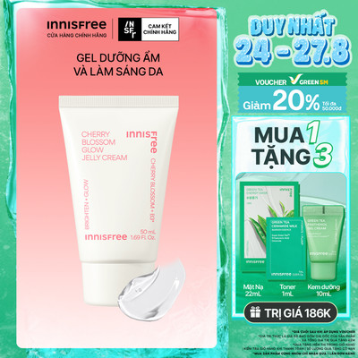 Gel dưỡng ẩm sáng da từ hoa anh đào đảo Jeju innisfree Cherry Blossom Jelly Cream 50ml