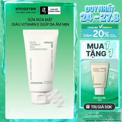 Sữa rửa mặt dưỡng ẩm innisfree Olive Real Cleansing Foam 150g