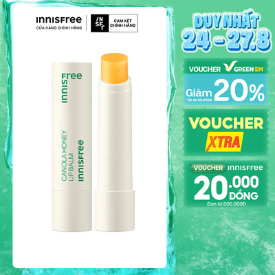 Son dưỡng ẩm không màu innisfree Canola Honey Lip Balm 3.5g