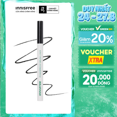 Bút kẻ mắt nước lâu trôi innisfree Powerproof Brush Liner màu 0.6g