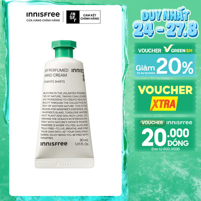 Kem dưỡng da tay hương nước hoa innisfree Jeju Life Perfumed Hand Cream 30ml
