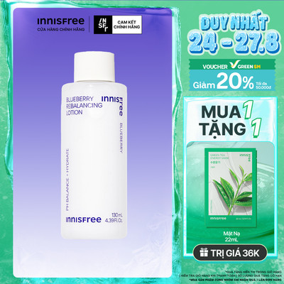 Sữa dưỡng ẩm Blueberry hỗ trợ cân bằng dầu và độ ẩm innisfree Blueberry Rebalancing Lotion 130ml