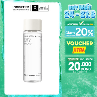 Dầu tẩy trang mắt và môi innisfree Apple Seed Lip & Eye Makeup Remover 100ml