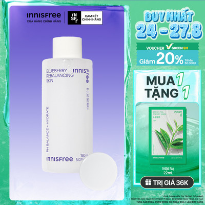 Nước cân bằng giữ ẩm da innisfree Blueberry Rebalancing Skin