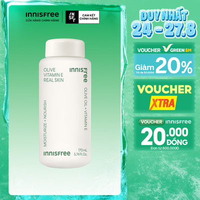 Nước cân bằng dưỡng ẩm innisfree Olive Real Skin 170ml