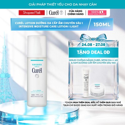Dưỡng Ẩm Nhẹ - Lotion Dưỡng Da Cấp Ẩm Chuyên Sâu I Curel Intensive Moisture Care Lotion I 150ml