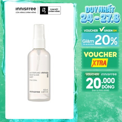 Xịt thơm toàn thân innisfree Perfumed Body & Hair Mist 100ml (New 2023)