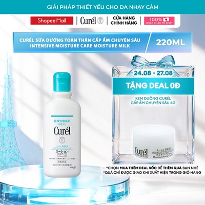 Sữa Dưỡng Toàn Thân Cấp Ẩm Chuyên Sâu Curel Intensive Moisture Care Moisture Milk 220ml