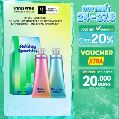 [SVIP] [Phiên bản Holidays] Bộ hai kem dưỡng da tay INNISFREE MY PERFUMED HAND CREAM SET 80mL+80mL