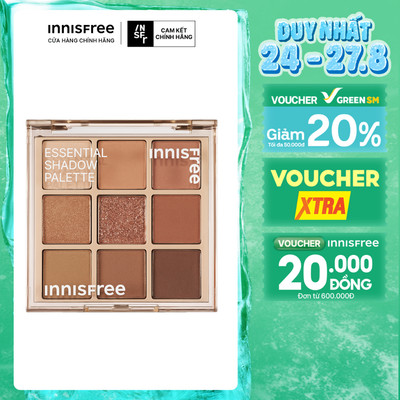 Bảng phấn mắt các màu cơ bản innisfree Essential Shadow Palette 8.3 ~ 8.7 g