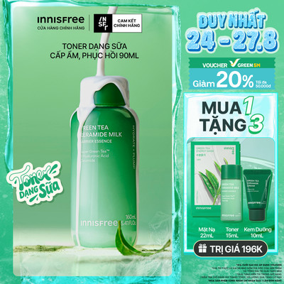 Toner dạng sữa cấp ẩm, phục hồi INNISFREE Green Tea Ceramide Milk