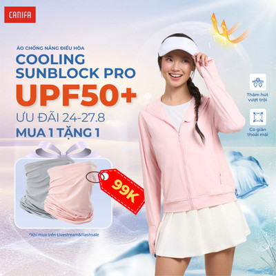Áo chống nắng nữ 2026 phiên bản cải tiến với chất vải mát lạnh CANIFA PS26 6OT26S002