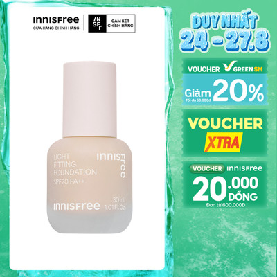 Kem nền trang điểm innisfree Light Fitting Foundation 30ml