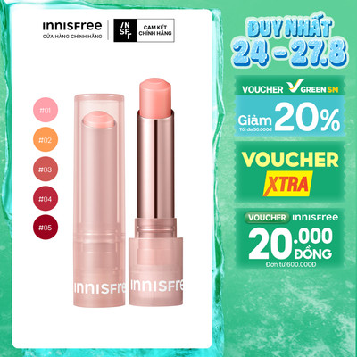 Son dưỡng môi có màu innisfree Dewy Tint Lip Balm 3.2g