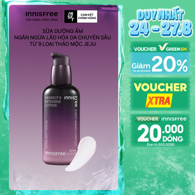 Sữa dưỡng ẩm ngăn ngừa lão hóa da chuyên sâu INNISFREE Perfect 9 Repair Lotion 160ml