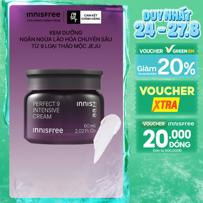 Kem dưỡng ngăn ngừa lão hóa chuyên sâu INNISFREE Perfect 9 Intensive Cream 60ml