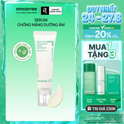 Serum chống nắng dưỡng ẩm từ Trà Xanh SPF50+ PA ++++ 50ML