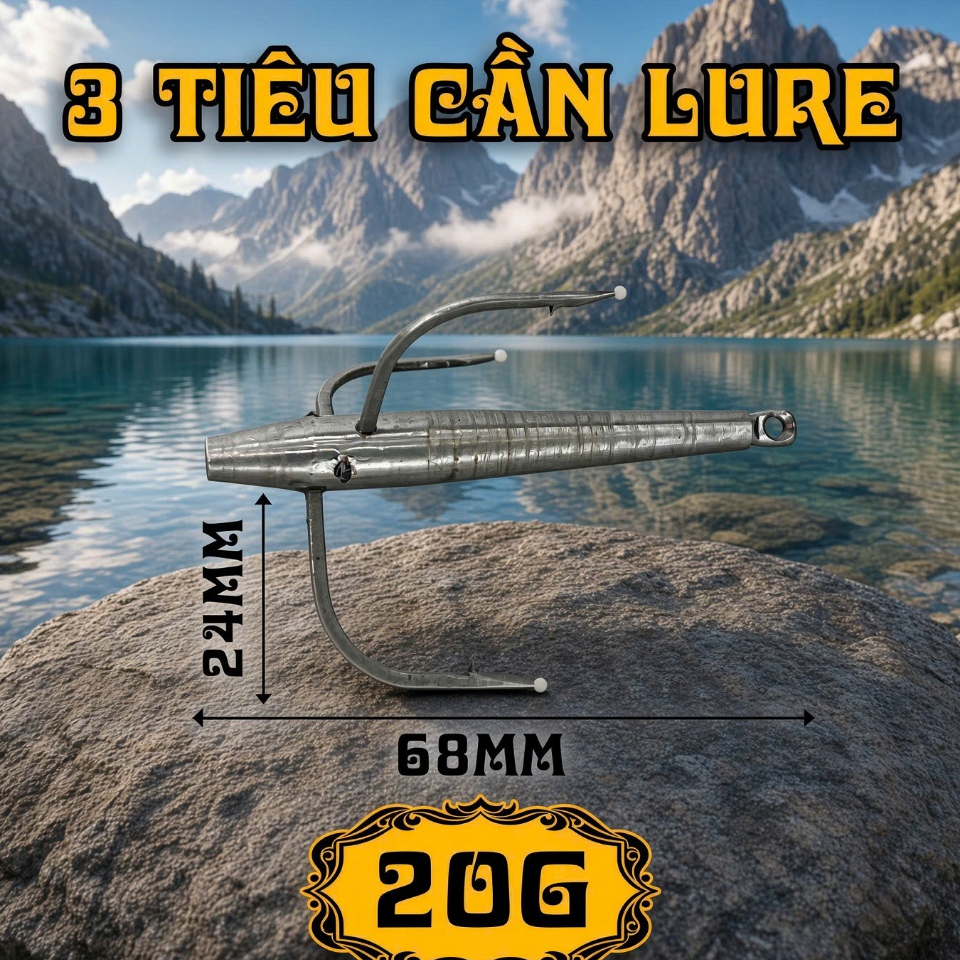 Lưỡi Câu 3 Tiêu 20g Dành Cho Cần Lure Cần Thiếu Cứng Thân Lưỡi Thép Khối Tay Thép Nga Hùng Ba Tiêu