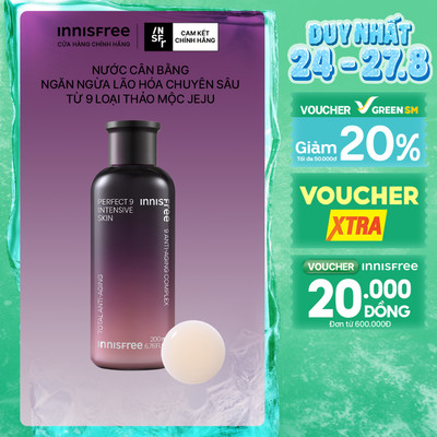 Nước cân bằng ngăn ngừa lão hóa chuyên sâu INNISFREE Perfect 9 Intensive Skin 200 ML