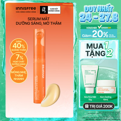 Serum Mắt Dưỡng Sáng, Mờ Thâm INNISFREE Vitamin C Niacinamide Brightening Eye Serum 10g
