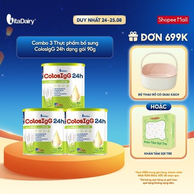 [COMBO 3 LON] Thực phẩm bổ sung ColosIgG 24h dạng gói 90g – Bổ sung dinh dưỡng, tiện lợi sử dụng