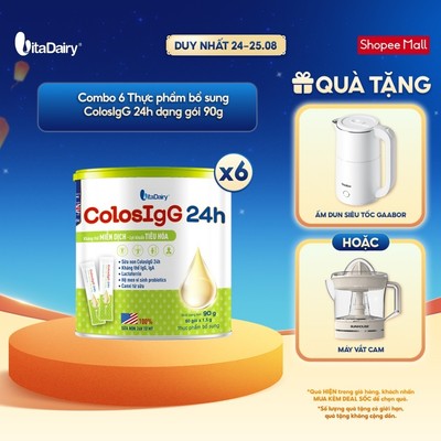 [COMBO 6 LON] Thực phẩm bổ sung ColosIgG 24h dạng gói 90g – Bổ sung dinh dưỡng, tiện lợi sử dụng