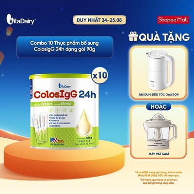 [COMBO 10 LON] Thực phẩm bổ sung ColosIgG 24h dạng gói 90g – Bổ sung dinh dưỡng, tiện lợi sử dụng
