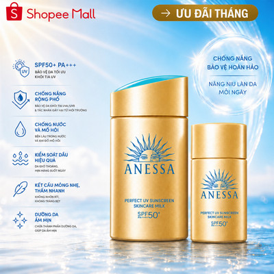 Kem chống nắng Anessa Perfect UV Sunscreen Skincare Milk SPF 50+ PA++++ 60ml