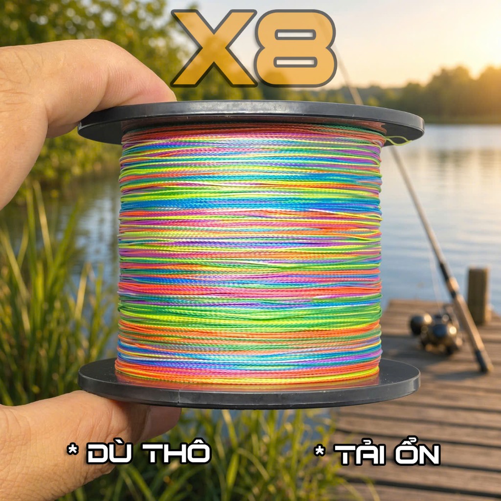 Cuộn 500m Dù Nổi Câu 3 Tiêu - Câu Lục - Dù Phủ Sáp Ít Thấm Nước Hùng Ba Tiêu
