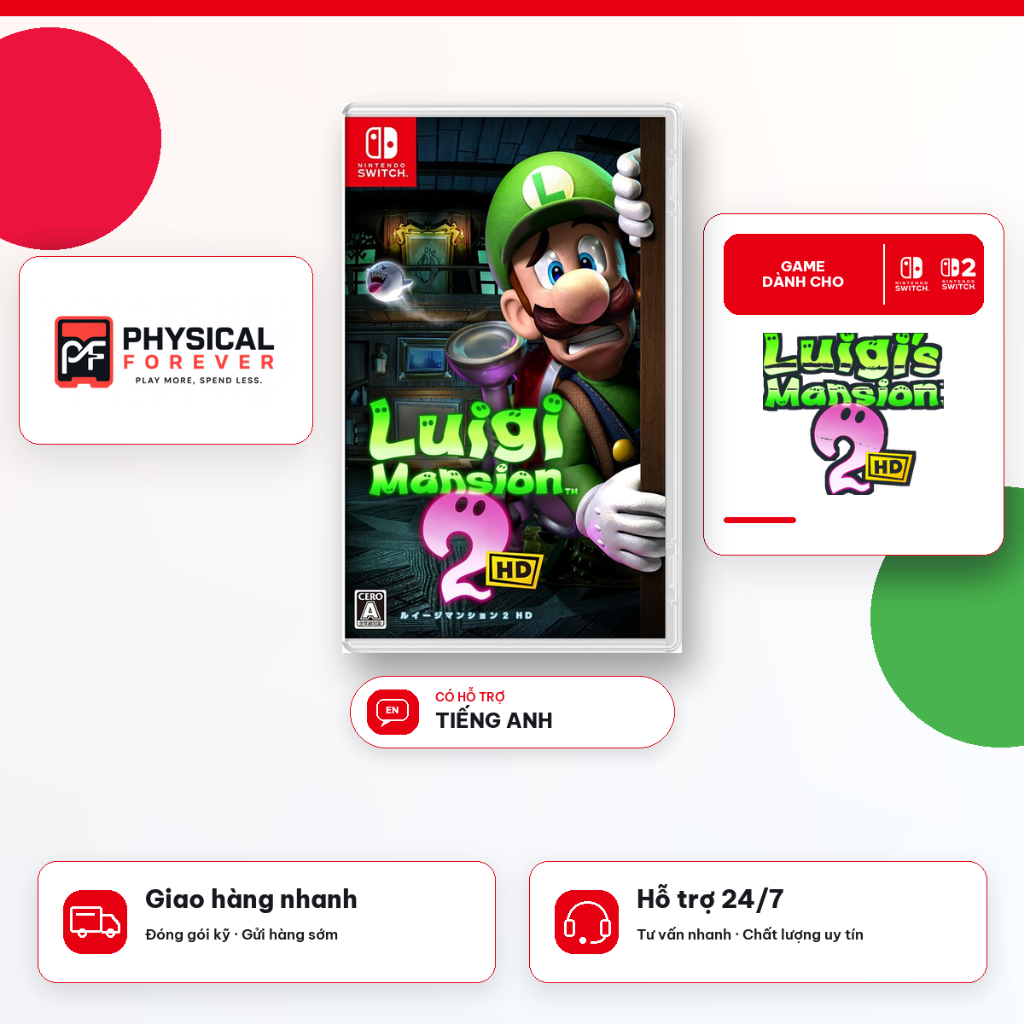 Băng Game Luigi's Mansion 2 HD Nintendo Switch
