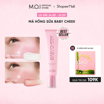 Má hồng sữa ửng hồng tự nhiên MOI Baby Cheek 14ml – Baby Cheek Hydrated Blush Ink