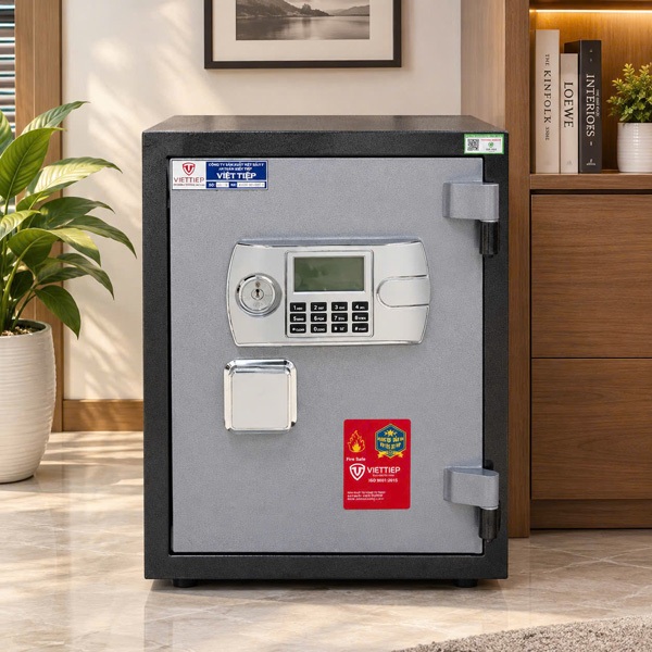 Két sắt Việt Tiệp KW58E PN 60kg điện tử cao cấp cho gia đình văn phòng chống cháy chính hãng