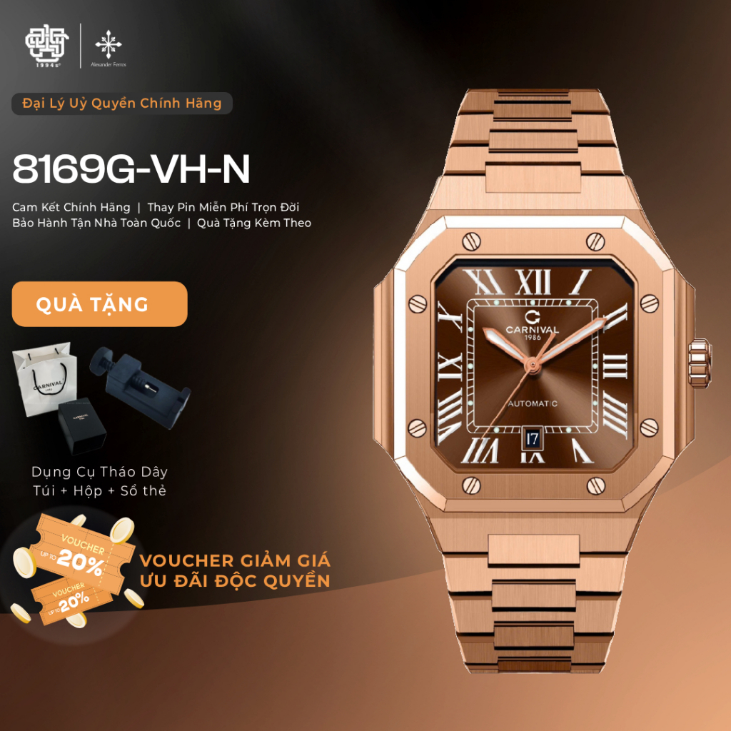 Đồng Hồ Nam CARNIVAL 8169G-VH-N Hàng Chính Hãng 1994s WATCH