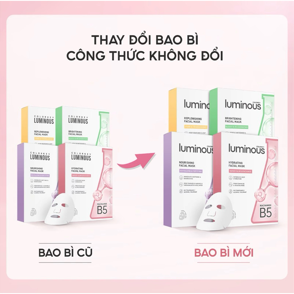 set mặt nạ luminous
