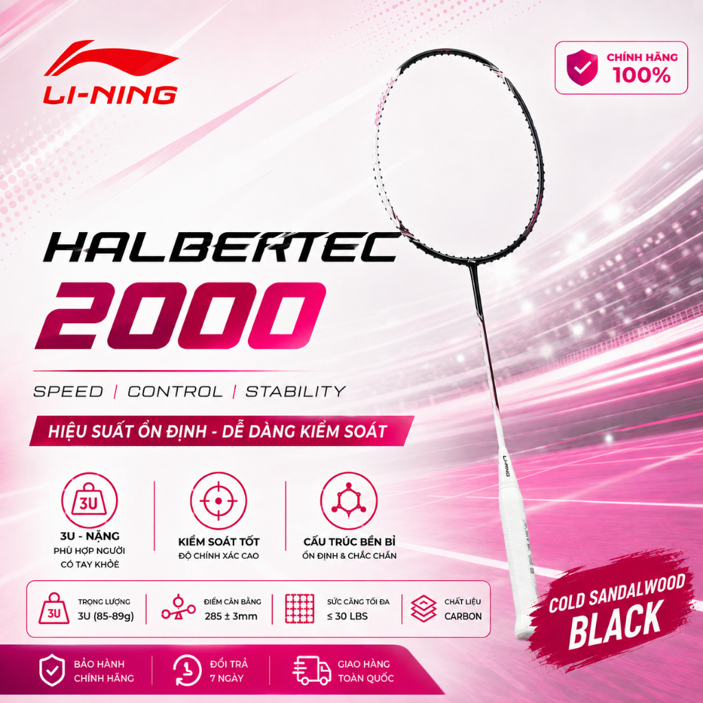 [Chính hãng] Khung vợt cầu lông HBT 2000 3U (Halbertec) White Gray - P-AYPT377-3