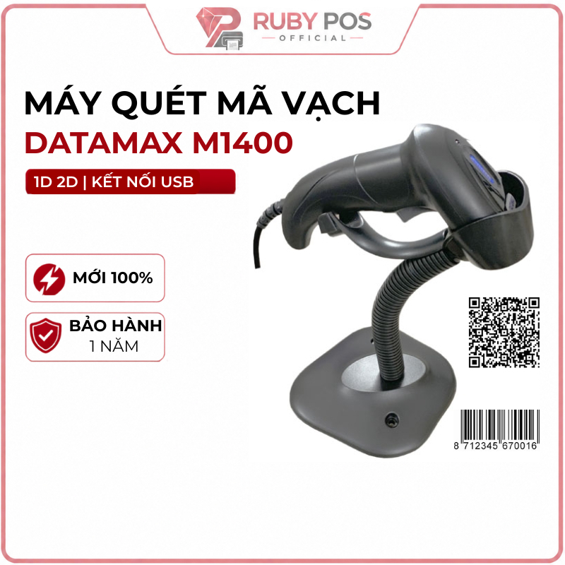 Máy Quét Mã Vạch Có Dây DATAMAX M1400 – Quét 1D 2D, QR Code