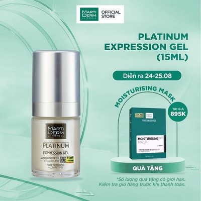 Gel Dưỡng Làm Đầy Rãnh, Giảm Nhăn Đuôi Mắt & Khóe Miệng - MartiDerm Platinum Expression Gel (15ml)
