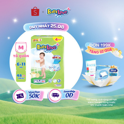 Tã quần Baby Love - Ngăn Tràn Cả Đêm size M/L/XL/XXL/XXXL