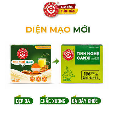 Tinh nghệ Canxi Honimore Natural & Healthy 160g - Gói nhỏ tiện dụng | Bổ sung Canxi | Thơm ngon